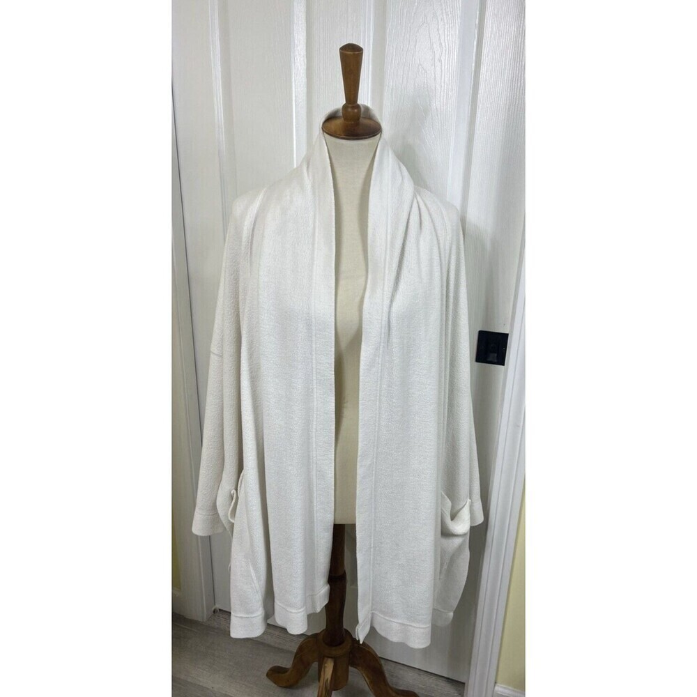 Free People Women's Living' In this Cardi Robe White Oversized Size Medium Large